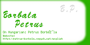 borbala petrus business card